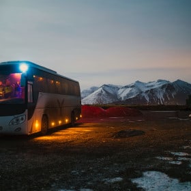 bus bovec soča river