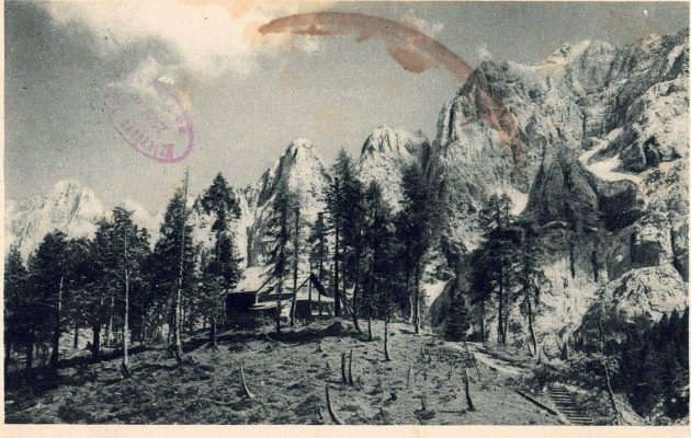 Erjavčeva koča postcard 1930